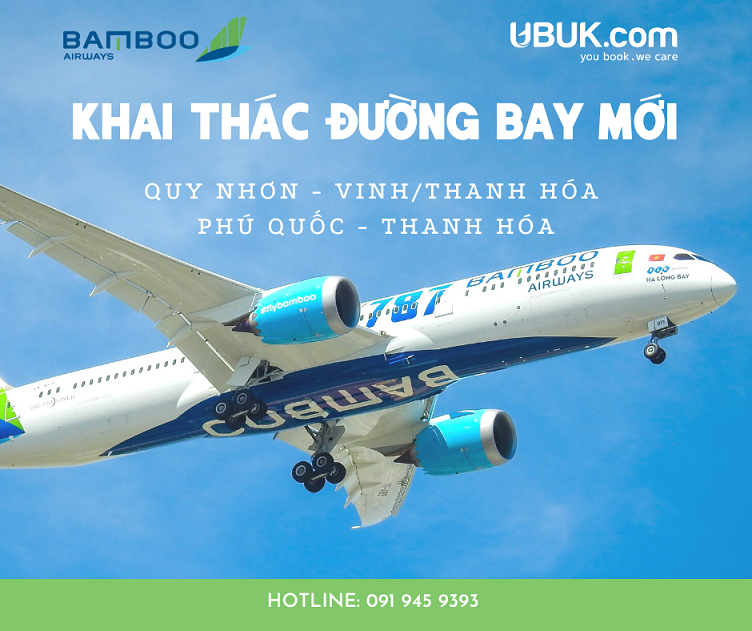 BAMBOO AIRWAYS THÔNG BÁO KHAI THÁC ĐƯỜNG BAY MỚI TỪ 01/07/2020