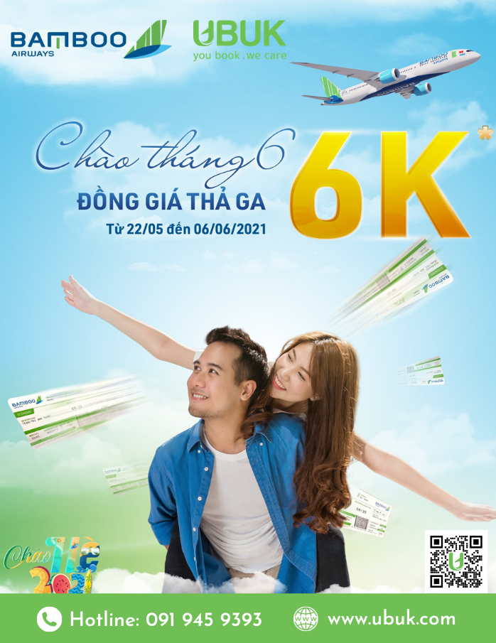 ĐỒNG GIÁ 6K* – BAY THẢ GA 6 THÁNG