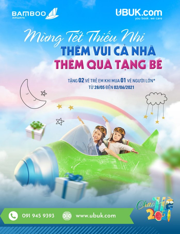 CẢ NHÀ CÙNG BAY - BAMBOO TẶNG NGAY VÉ CHO BÉ NHÂN NGÀY TẾT THIẾU NHI