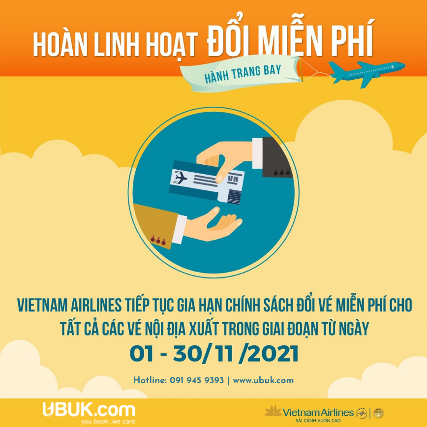 HOÀN LINH HOẠT - ĐỔI MIỄN PHÍ CÙNG VIETNAM AIRLINES